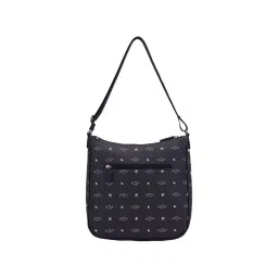 Nautica Black Printed Medium Hobo Handbag image 3