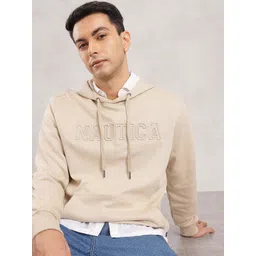 Nautica Brand Logo Printed Hooded Sweatshirt-picture-17