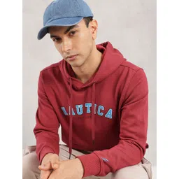 Nautica Brand Logo Printed Hooded Sweatshirt-picture-35