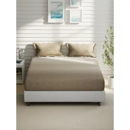 Nautica Dark Sage Cotton Abstract 160 TC King Bedsheet with 2 Pillow Covers-picture-25