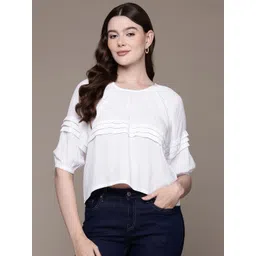 Nautica Extended Sleeves Self Design Top-picture-31