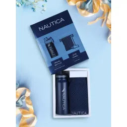 Nautica Gift Box Navy Stainless Steel Triple-Layer Bottle & Towel Set-picture-27