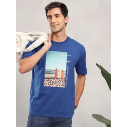 Nautica Graphic Printed Drop-Shoulder Sleeves Pure Cotton T-shirt-picture-16