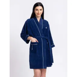 Nautica Highline Navy Cotton 500 GSM Ultra Soft Bath Robe-picture-21