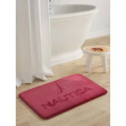 NAUTICA Luxurious Maroon 2000 GSM Memory Foam Medium Non-Skid Bath Rug-picture-44