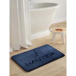NAUTICA Luxurious Navy Blue 2000 GSM Memory Foam Medium Non-Skid Bath Rug-picture-48