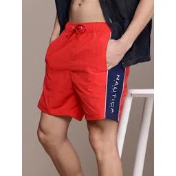 Nautica Men Brand Logo Printed Detailed Swimming Shorts-picture-35