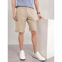 Nautica Men Checked Cotton Linen Shorts image 1