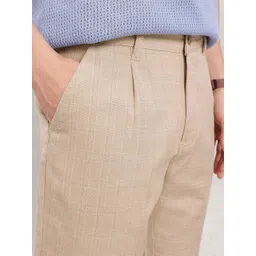 Nautica Men Checked Cotton Linen Shorts image 4