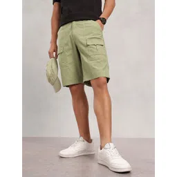 Nautica Men High-Rise Pure Cotton Cargo Shorts-picture-13