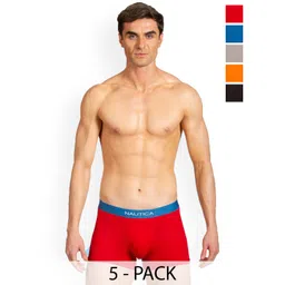 Nautica Men Pack Of 5 Anti-Bacterial Short Trunks-picture-19