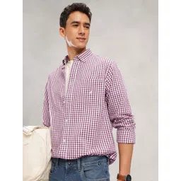 Nautica Men Premium Checked Cotton Linen Casual Shirt-picture-14