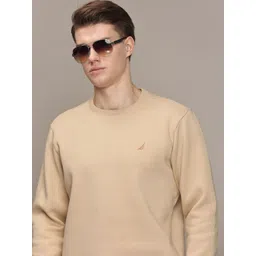 Nautica Men Round Neck Pullover Sweatshirt with Embroidered Detail-picture-35