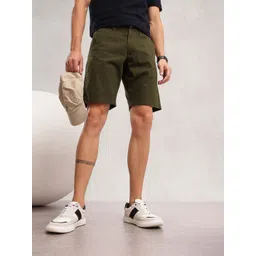 Nautica Men Solid Pure Cotton Slim Fit Chino Shorts-picture-40