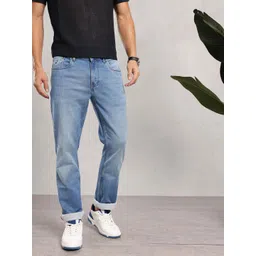 Nautica Men Straight Fit Mid-Rise Heavy Fade Stretchable Jeans-picture-26