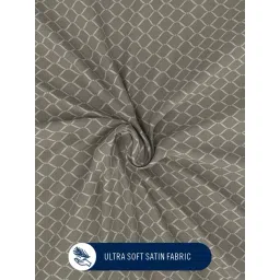Nautica Olive Cotton Geometric 250 TC King Bedsheet with 2 Pillow Covers image 4