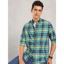 Nautica Pure Cotton Classic Fit Checked Casual Shirt-picture-37