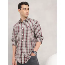 Nautica Pure Cotton Classic Fit Checked Casual Shirt-picture-22