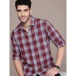 Nautica Pure Cotton Classic Opaque Checked Casual Shirt-picture-32