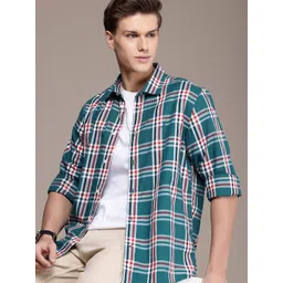 Nautica Pure Cotton Classic Opaque Checked Casual Shirt-picture-27