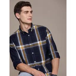Nautica Pure Cotton Classic Opaque Checked Casual Shirt image 1