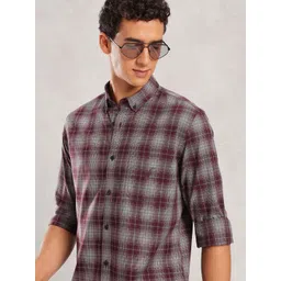 Nautica Pure Cotton Slim Fit Checked Shirt-picture-40