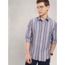 Nautica Pure Cotton Striped Slim Fit Shirt-picture-40