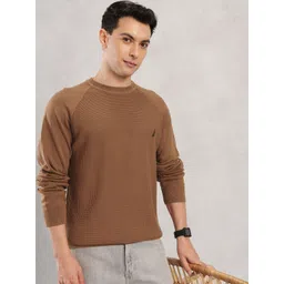 Nautica Self Design Pure Cotton Pullover Sweater-picture-12