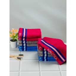 Nautica Set Of 12 Solid 500 GSM Pure Cotton Face Towels-picture-36