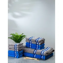 Nautica Set Of 14 Solid 500 GSM Pure Cotton Towels Set-picture-27