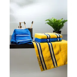 Nautica Set Of 4 Solid 500 GSM Pure Cotton Hand Towels-picture-28