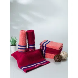 Nautica Set Of 8 Solid 500 GSM Pure Cotton Quick Dry Technology Face Towels Set-picture-25
