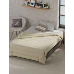 Nautica Signature Off White All Weather 110 GSM Ultra Soft Cotton Single Bed Comforter-picture-38