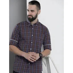 Nautica Slim Fit Button-Down Collar Checked Casual Shirt-picture-16