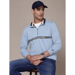 Nautica Striped Mock Collar Sweatshirt-picture-24