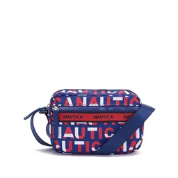 Nautica Typography Printed Structured Sling Bag-picture-27
