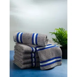 Nautica Vintage Crew Stripe Grey Cotton 500 GSM Super Soft Zero Twist Hand Towel - Set of 6-picture-29