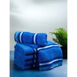 Nautica Vintage Crew Stripe Royal Blue Cotton 500 GSM Super Soft Zero Twist Hand Towel - Set of 6-picture-32