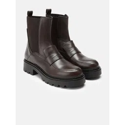 Nautica Women Block Heel Leather Chelsea Boots-picture-34