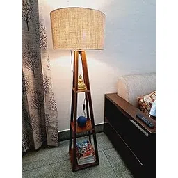 NauticaCollectical Wooden Floor lamp Modern Designed Jute Fabric with Khadi Shade Wooden Italian Crafter Decorative Antique Tripod Standing Floor Lamp-picture-10