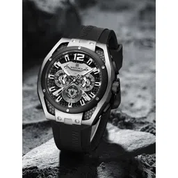 Naviforce Men Embellished Dial & Straps Analogue Chronograph Watch NF8063_S W B-picture-19