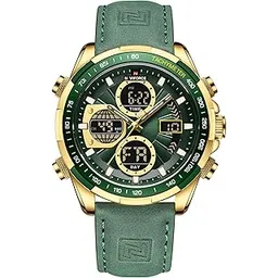 naviforce Men's Military Digital Watches Analog Quartz Waterproof Watch Sport Multifunctional Leather Wristwatch-picture-18