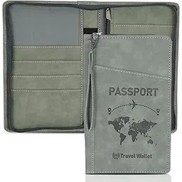 Navneetpriya RFID Blocking PU Leather Travel Passport Holder Case | Secure Travel Wallet Document Organizer with Removable Hand Strap for Men & Women | Travel Essential for Passport-picture-36