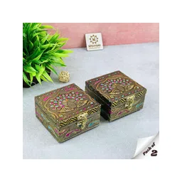 NAVRANG Gold-Toned Set of 2 Reusable Jewellery Organiser Organisers-picture-38