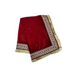 Navti Creations Embroidered Velvet Dupatta with Beads and Stones-picture-14
