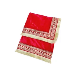 Navti Creations Embroidered Velvet Dupatta with Beads and Stones-picture-31