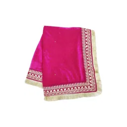 Navti Creations Embroidered Velvet Dupatta with Beads and Stones-picture-33