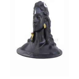 Navyaksh Black & Gold Toned Adiyogi Shiva Idol Showpiece image 3