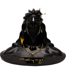 Navyaksh Black And Gold Toned Adiyogi Shiva Marble Idol Showpiece-picture-36