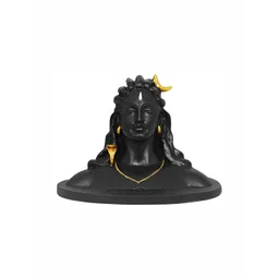 Navyaksh Black & Gold Toned Adiyogi Shiva Religious Idol Showpiece-picture-27